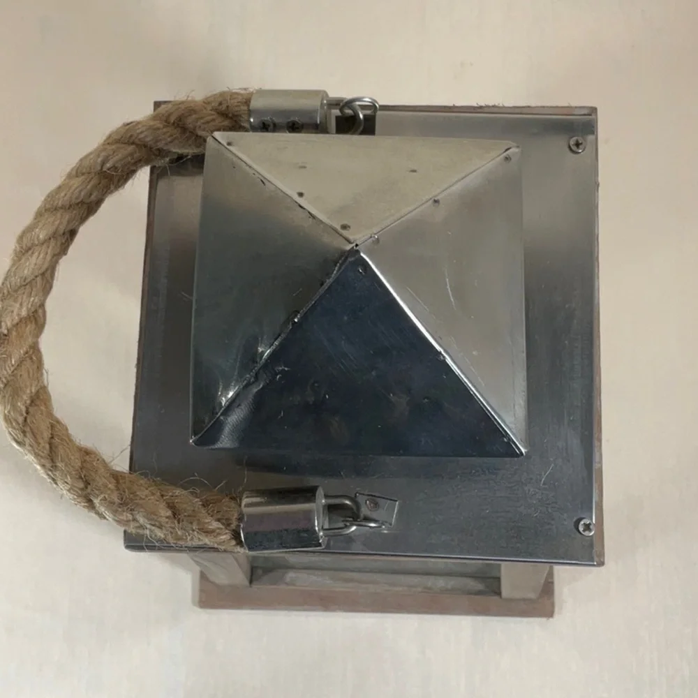 Rustic Wooden and Metal Lantern